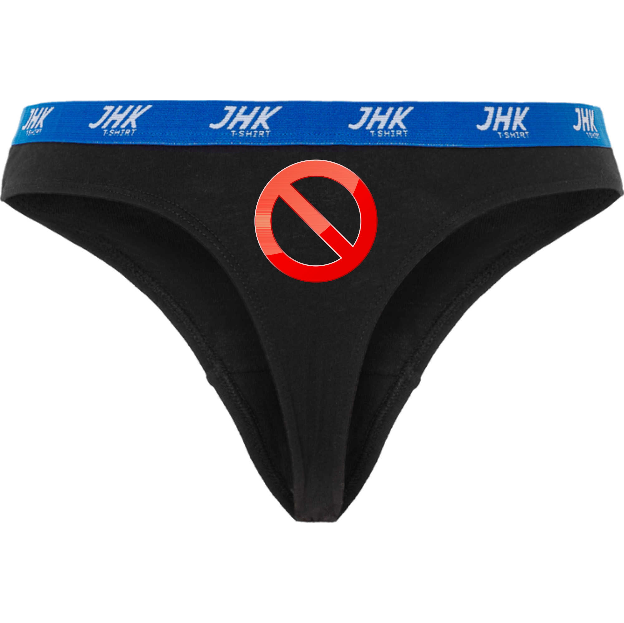 Damen Thong Slip vorn Verboten Verkehrszeichen lustiges Motiv