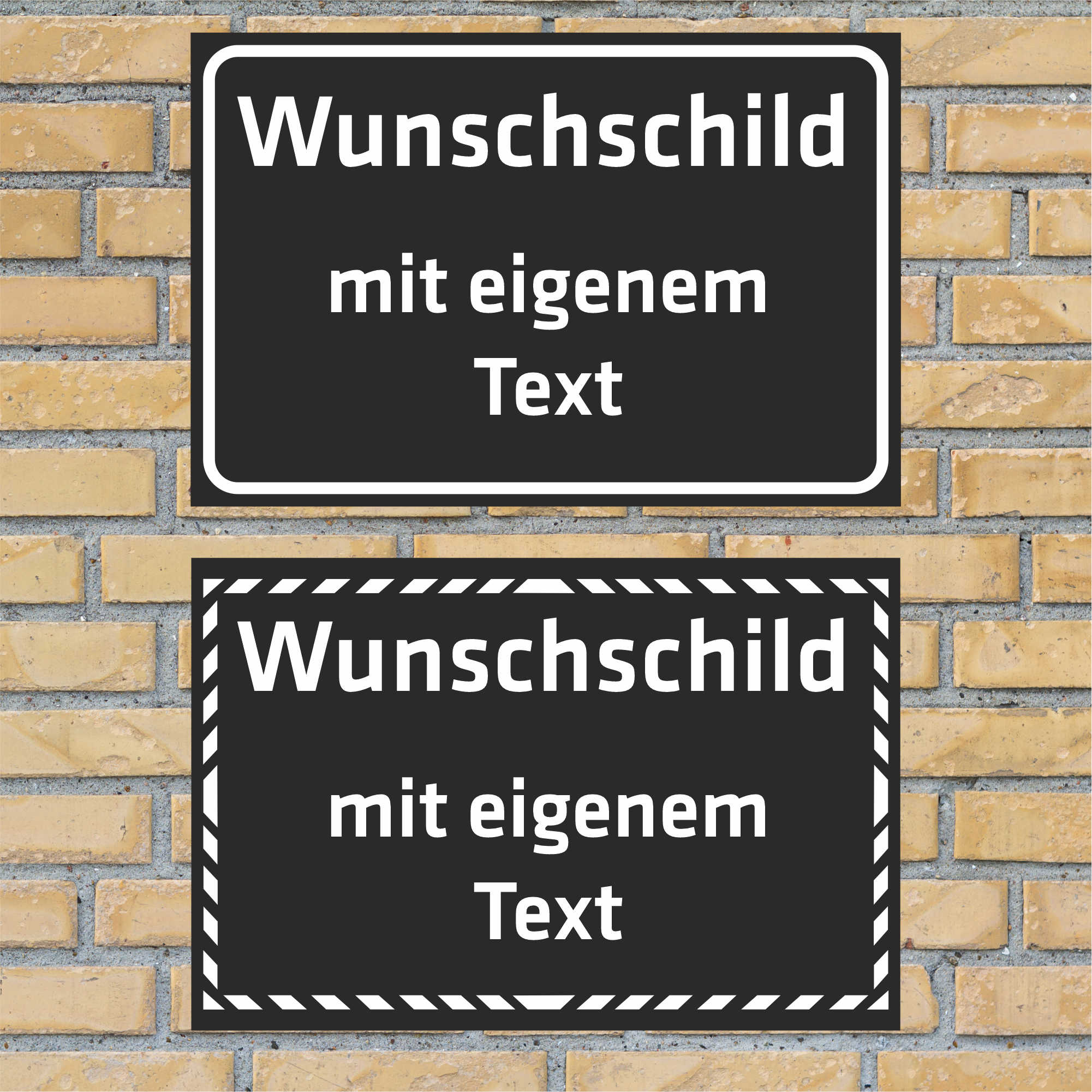 WUNSCHTEXT Schild personalisiert Text Namen Parkplatz Carport Firma DE1018